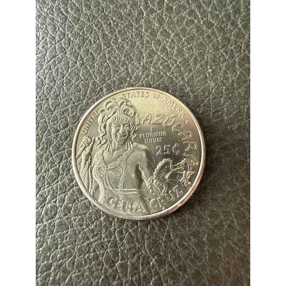 Rare 2024 P Celia cruz quarter "AZUCAR!"‎ Error - "In COD We Trust"